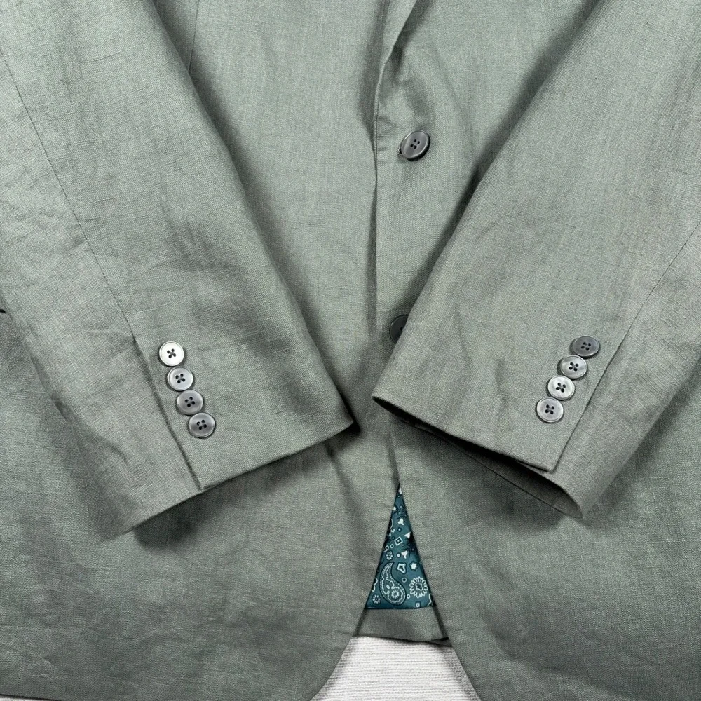 Lauren Ralph Lauren Linen Blazer Mens Size 50L Green Single Vented